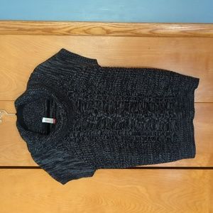 Women's short sleeve cowl neck sweater